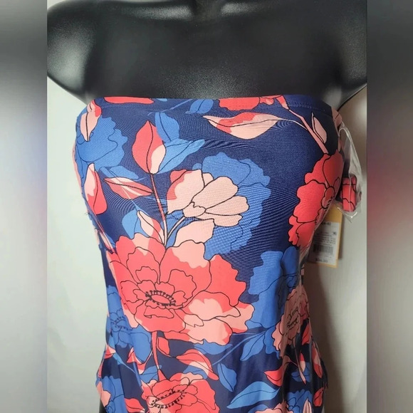 NWT Kona Sol Strapless Floral One Piece Swim Suit - Picture 2 of 15